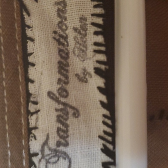 Transformations by Helen brown linen tank embellished w black lace size medium - Picture 3 of 9